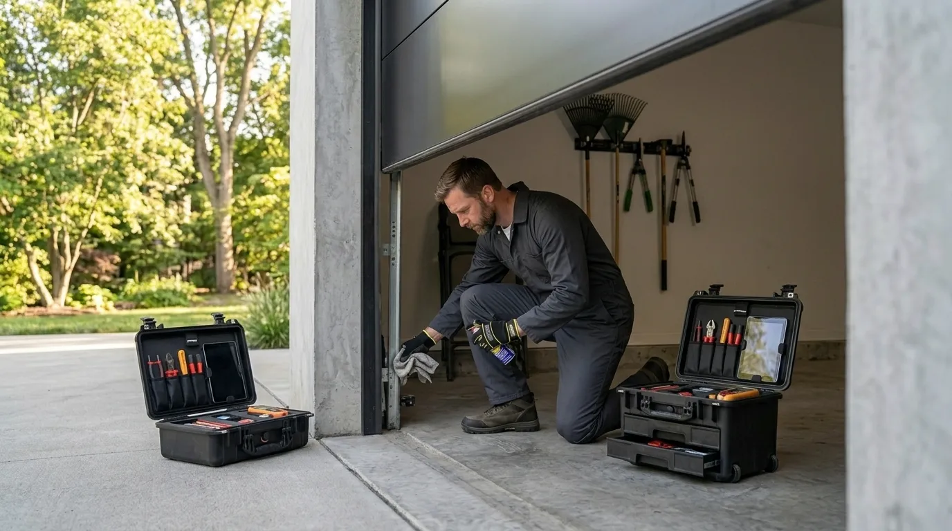 Roll-up steel garage door