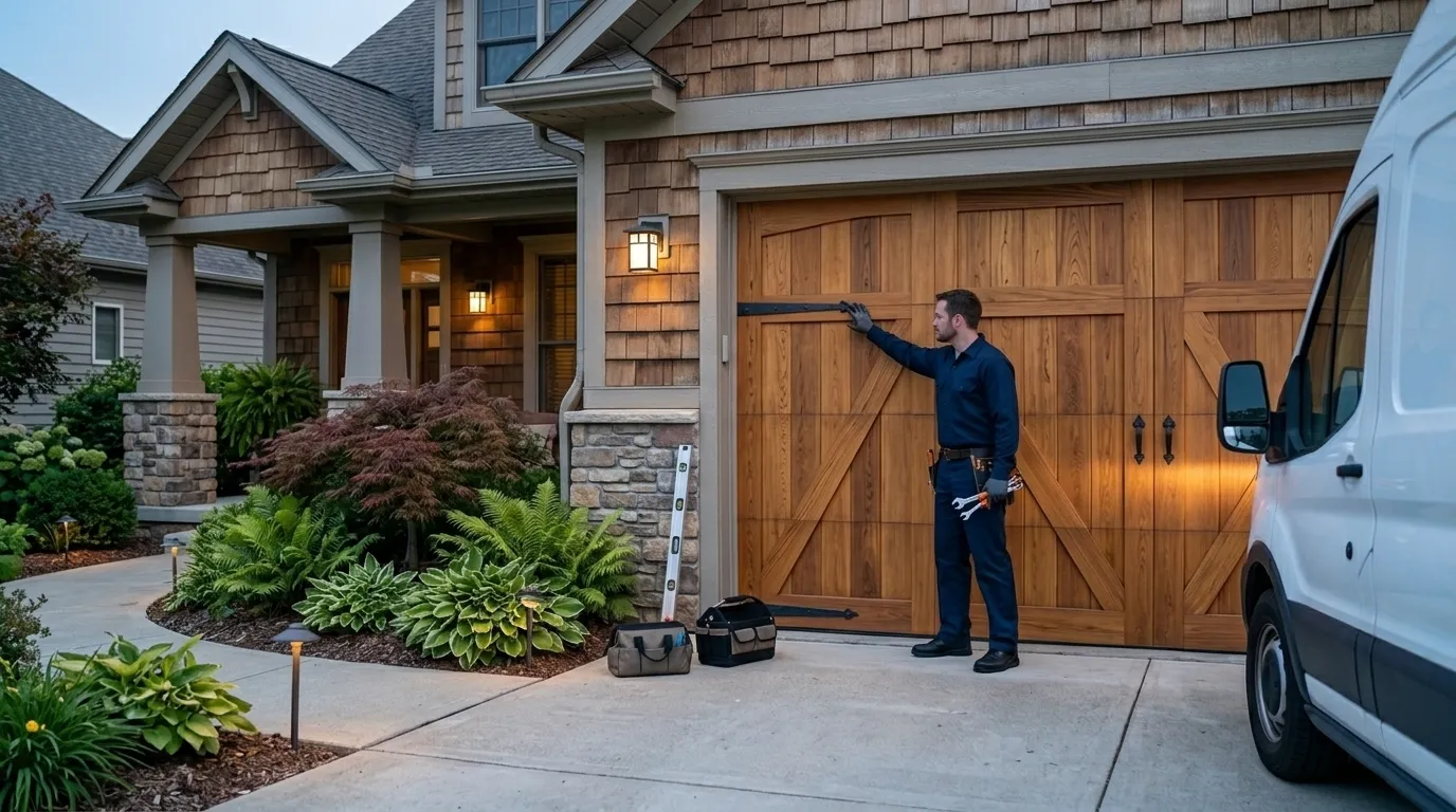 Raised panel garage door